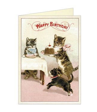 Cavallini Papers & Co  - Feliz Cumpleaños Gatos - Tarjeta de felicitación