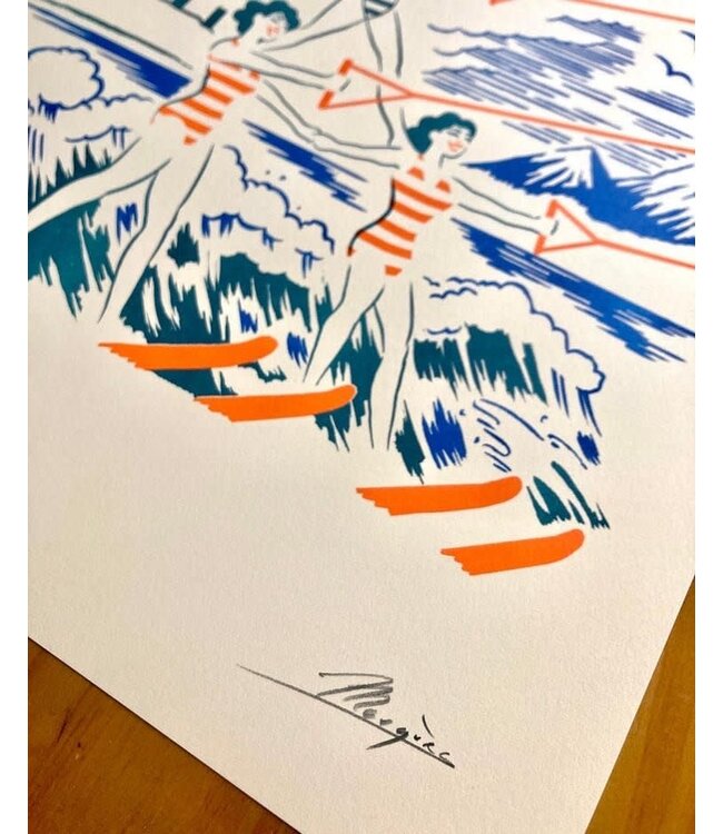 El Marquès - The Tiki Surf - A3 Risograph