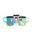 Helio Ferretti Helio Ferretti - Tazas de Gato - Pintadas a mano - Azul