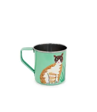 Helio Ferretti Helio Ferretti - Tazas de Gato - Pintadas a mano - Verde