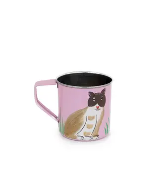 Helio Ferretti Helio Ferretti - Cat Mugs - Hand Painted - Pink