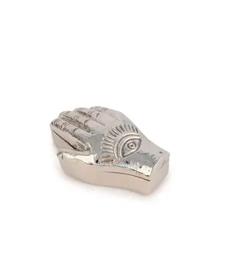Helio Ferretti Helio Ferretti - Metallic Hand Jewelry Box - Silver