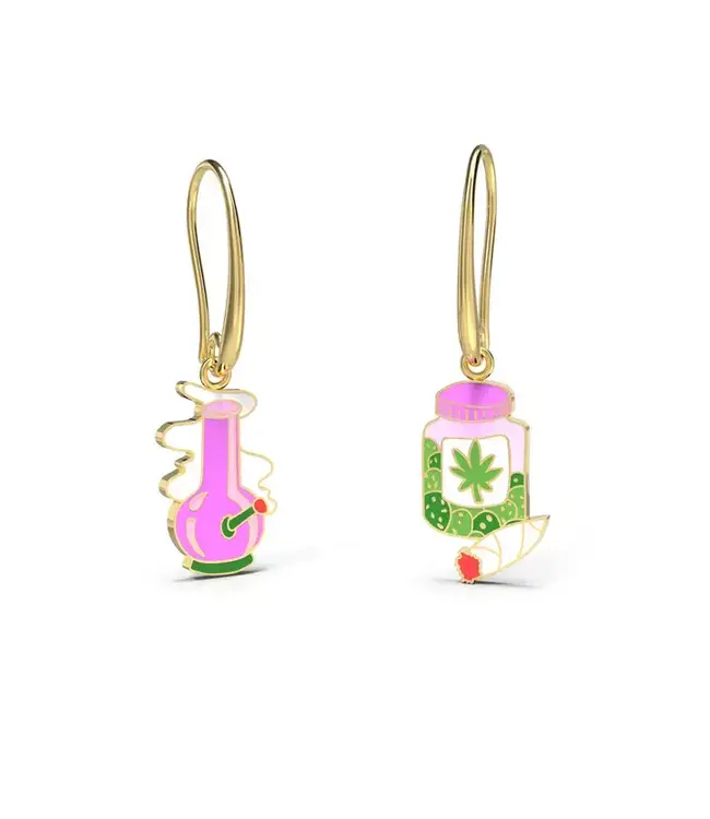 Yellow Owl Workshop Yellow Owl Workshop - Bong & Weed- Earrings