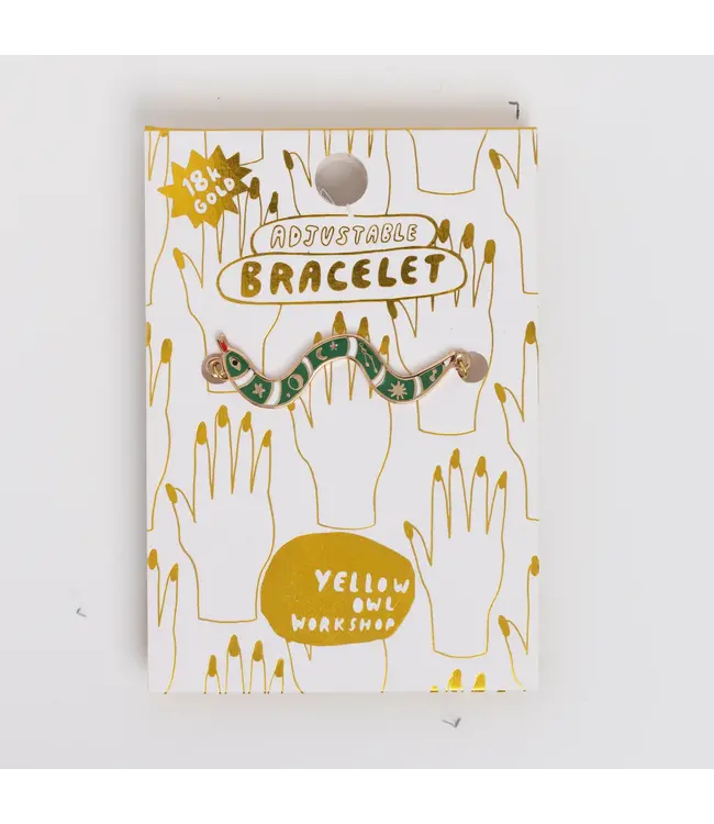 Yellow Owl Workshop Yellow Owl Workshop -  Snake Bracelet - 18k Gold Gilt Enamel