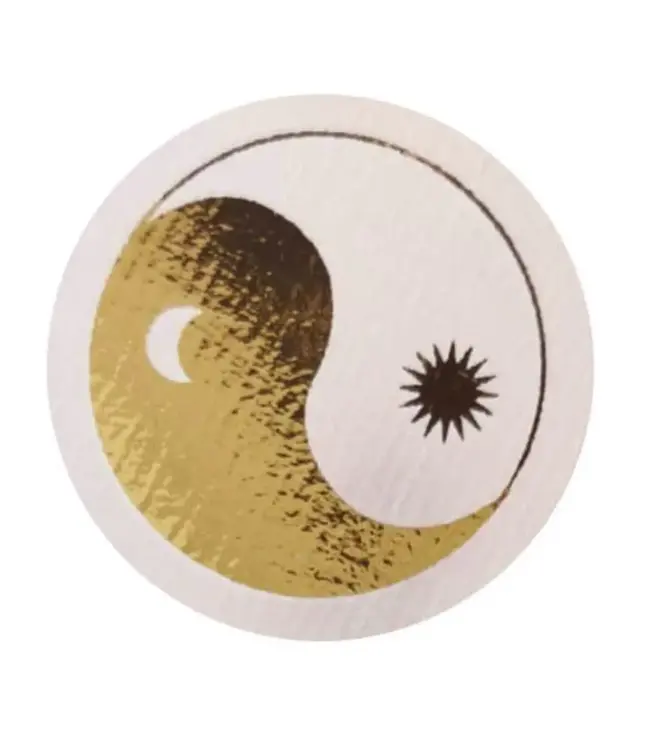 Anna Cosma Anna Cosma - Yin Yang, Sun and Moon Golden Foil - Sticker