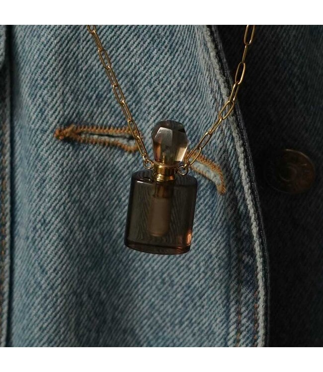 7bis 7bis - Steel Rectangle Perfume Bottle - Necklace