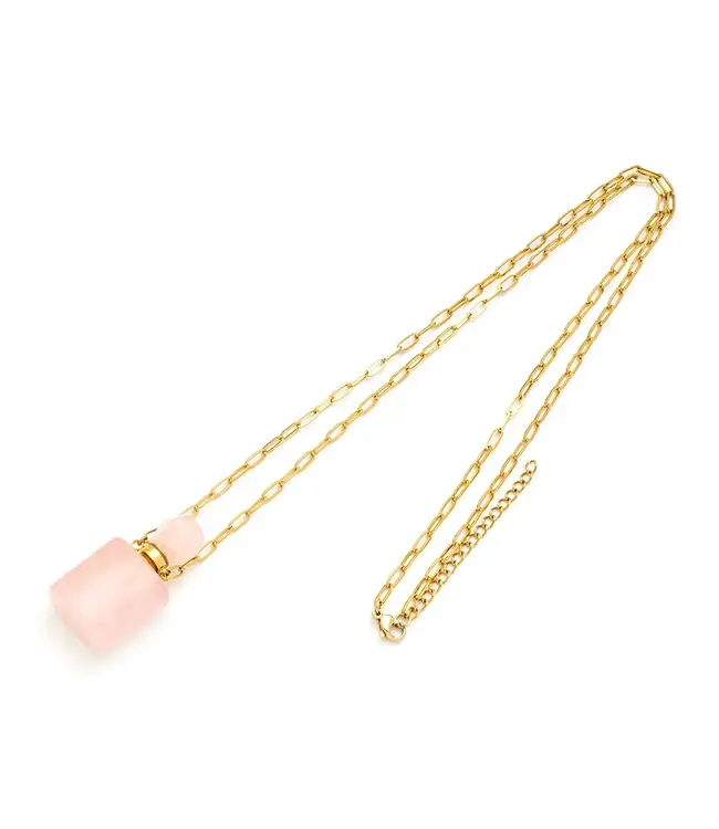 7bis 7bis - Steel Rectangle Perfume Bottle - Necklace