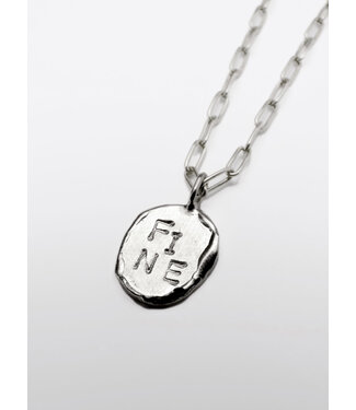 Naida C. Castel - FINE - Mood PendantLow Tide Medallion Necklace - Plata