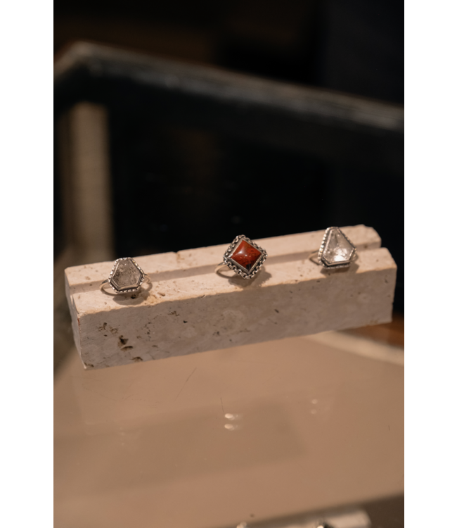 Ashes to Apple Herkimer Diamond Ring