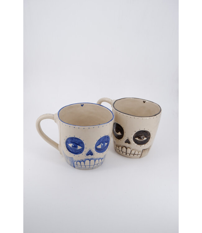 Agua de Fuego Agua de Fuego - Skull Mug - Natural with Blue Eyes