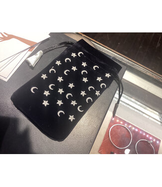 Lo Scarabeo Copy of Lo Scarabeo - Moon and Stars Velvet Black Bag Cards