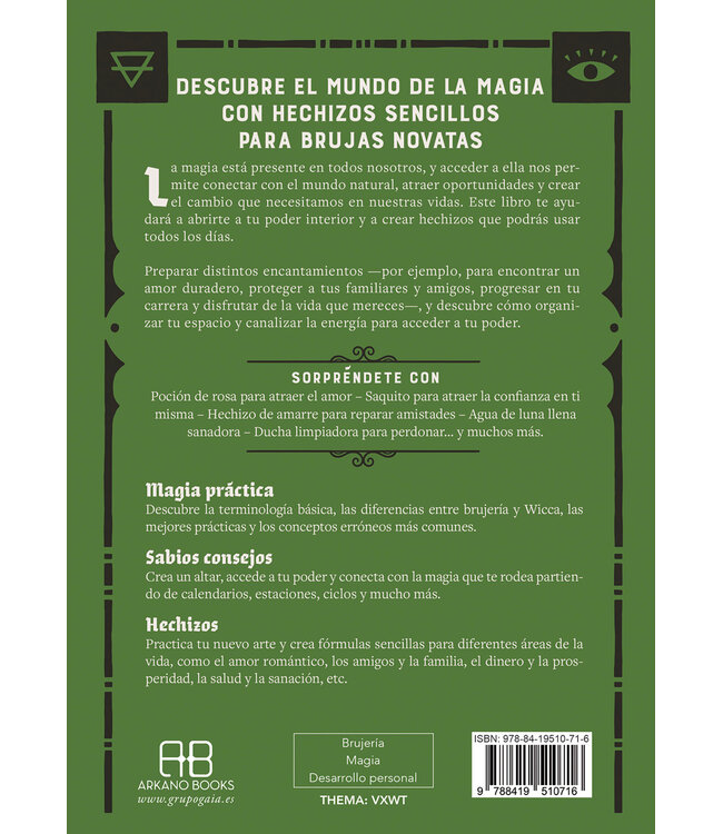 Arkano Books Libro de hechizos para aprendices de brujas - Spanish