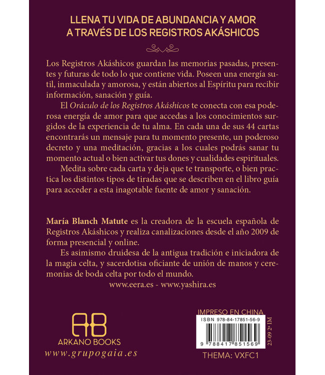 Arkano Books Maria Blanch Matute - Registros Akáshicos