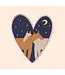 Little Black Cat Little Black Cat - Hugging Horses Glitter Sticker