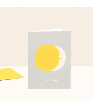 Little Black Cat Little Black Cat - Sun And Moon Love Card