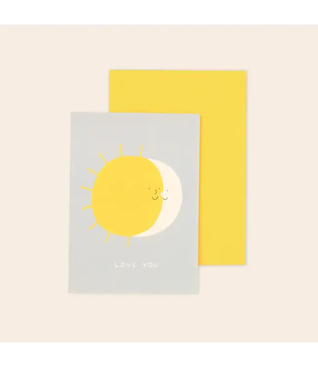 Little Black Cat Little Black Cat - Sun And Moon Love Card