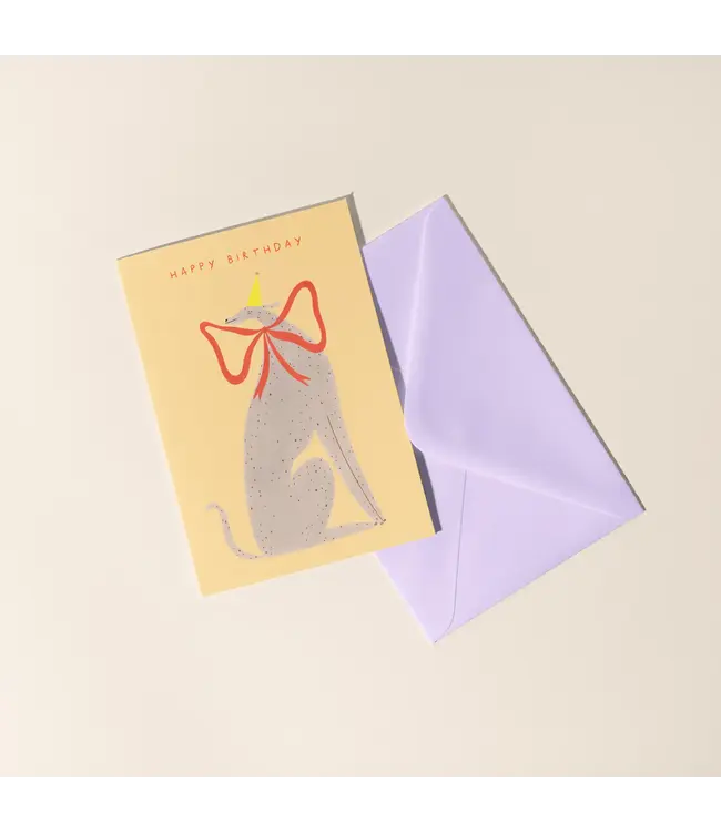 Little Black Cat Little Black Cat - Whippet Birthday Card