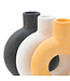 Helio Ferretti Helio Ferretti - Black Oval Ceramic Candle Holder - Hand Painted