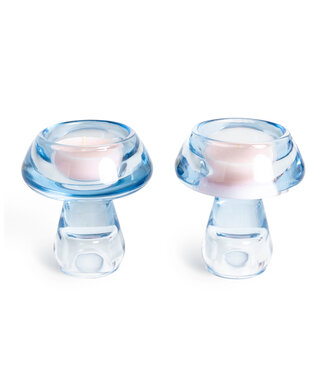 Helio Ferretti Helio Ferretti - Light Blue Mushroom Candle Holder
