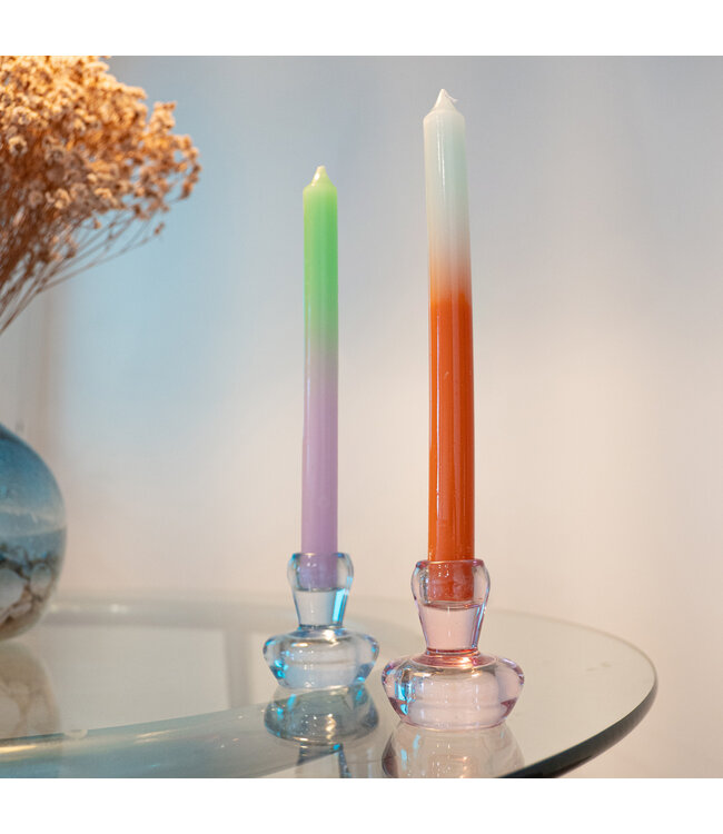 Helio Ferretti Helio Ferretti - Pack of 2 Light Blue Mushroom Candle Holders