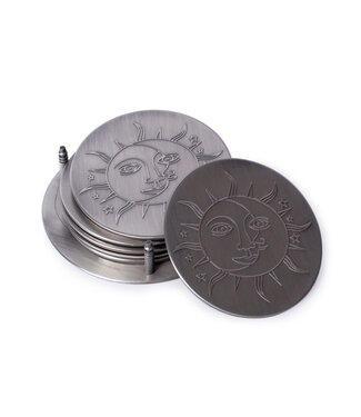 Helio Ferretti Helio Ferretti - Pack of 6 Coaster Sun and Moon