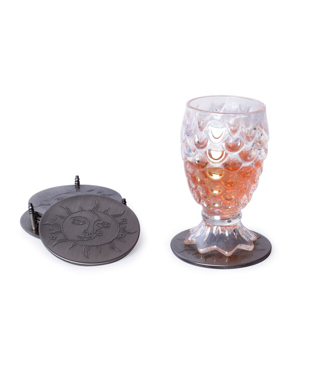 Helio Ferretti Helio Ferretti - Pack of 6 Coaster Sun and Moon