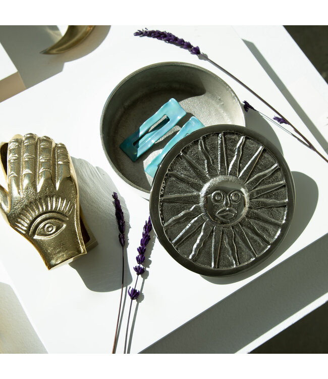 Helio Ferretti Helio Ferretti - Silver Metallic Sun Jewelry Box