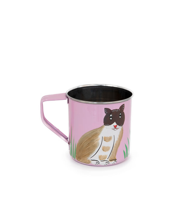Helio Ferretti Helio Ferretti - Cat Mugs - Hand Painted - Blue