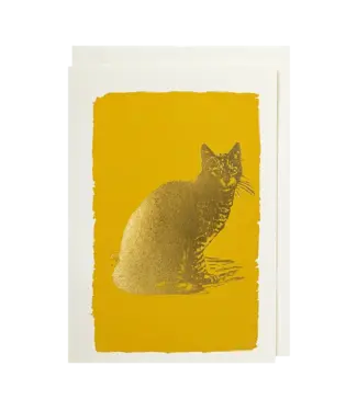 Archivist Gallery Archivist Gallery - Gold Cat  - Mini Greeting Card