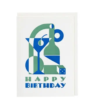 Archivist Gallery Archivist Gallery -Art Deco Drink Birthday  - Greeting Card