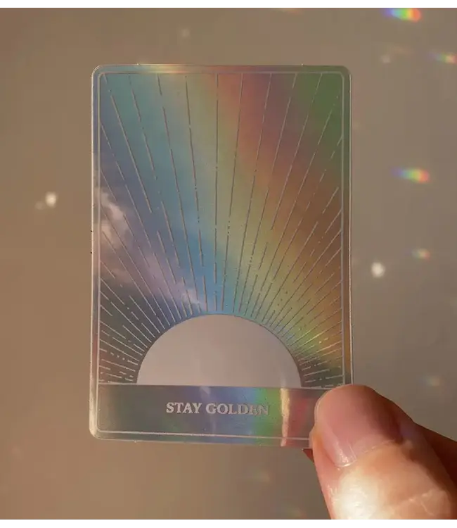 Anna Cosma Anna Cosma - Holographic Sticker - Stay Golden - Sun - Tarot Affirmation