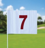 GolfFlags Golffahnen, nummeriert, weiß