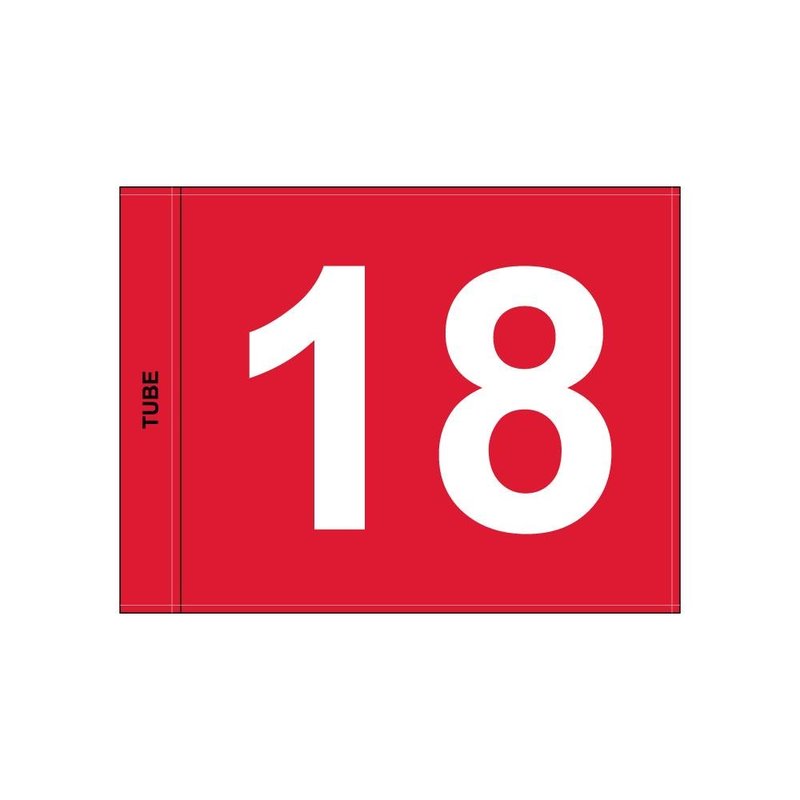 GolfFlags Golf flag, numbered, red