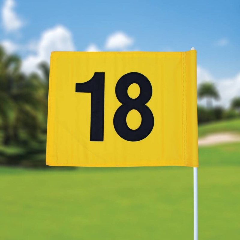 GolfFlags Golffahnen, nummeriert, gelb