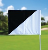 GolfFlags Golffahnen, semaphore, weiß - schwarz