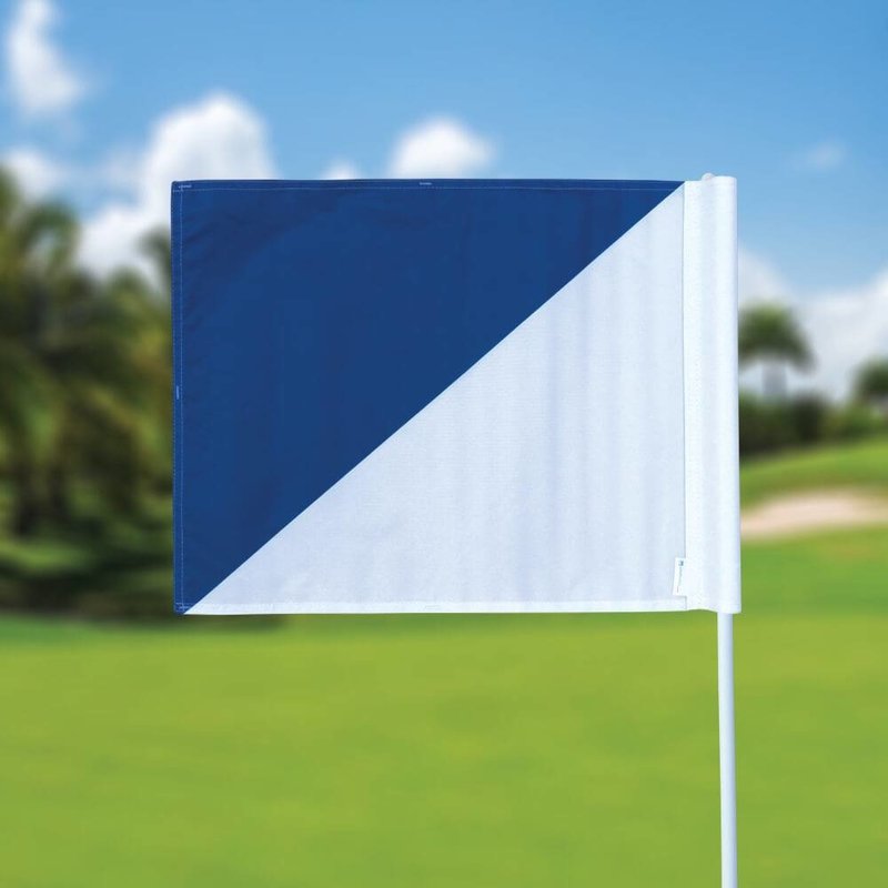 GolfFlags Golf flag, semaphore, white - blue