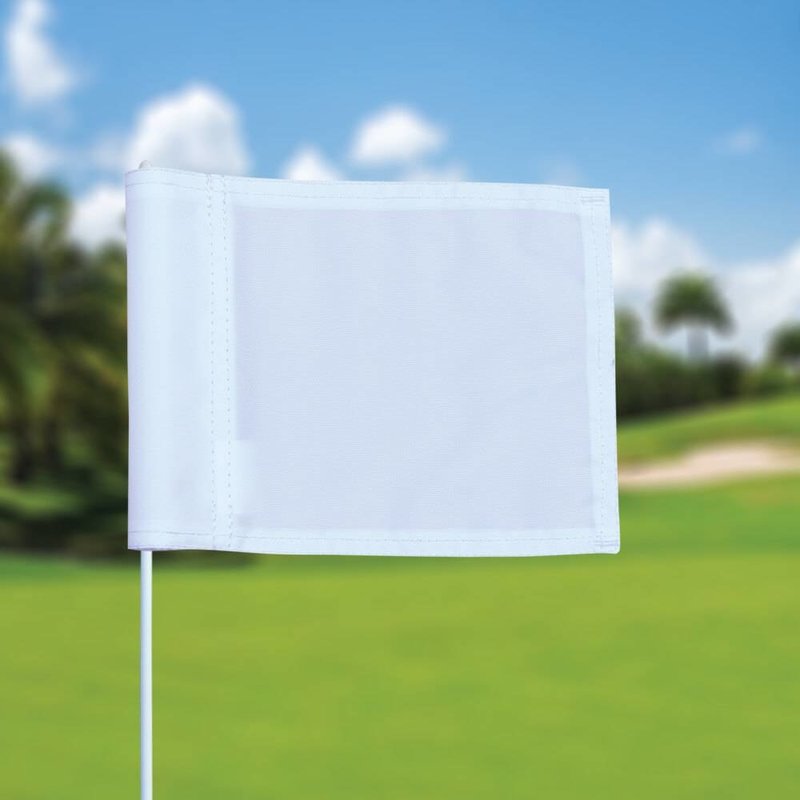 GolfFlags Putting Green Fahne, uni, weiß
