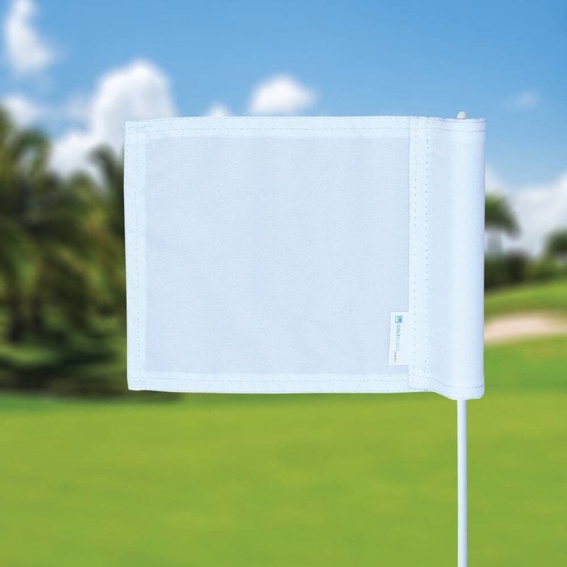 GolfFlags Putting green flag, plain, white
