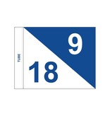 GolfFlags Golffahnen, semaphore, nummeriert, weiß - blau