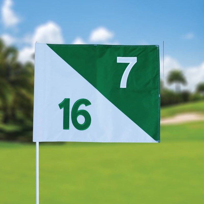 GolfFlags Golf flag, semaphore, numbered, white - green