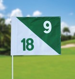GolfFlags Golffahnen, semaphore, nummeriert, weiß - grün