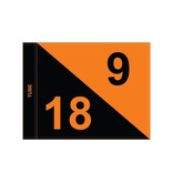 GolfFlags Golf flag, semaphore, numbered, black - orange