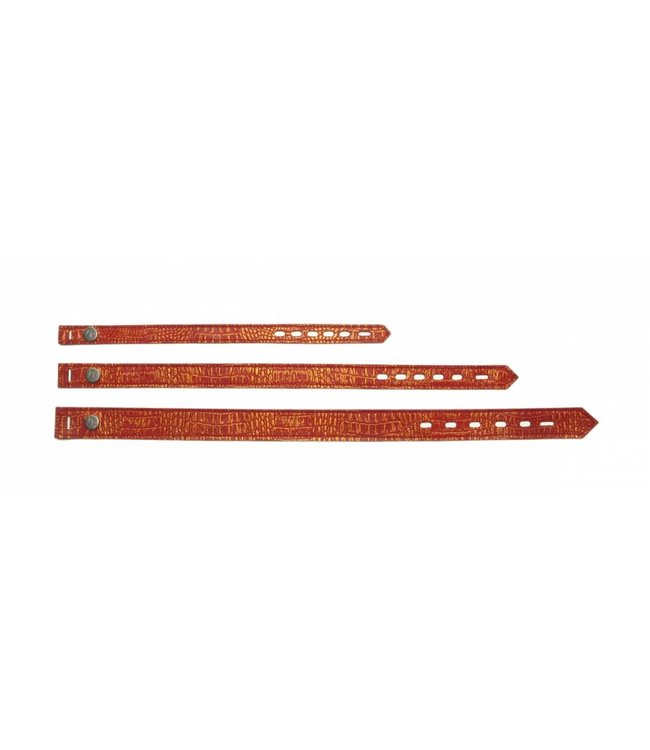 Buddy Belts Multi Collar Red Shimmer Luxury Style Strap