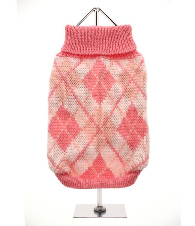 Urban Pup Urban Pup Pink Argyle Sweater