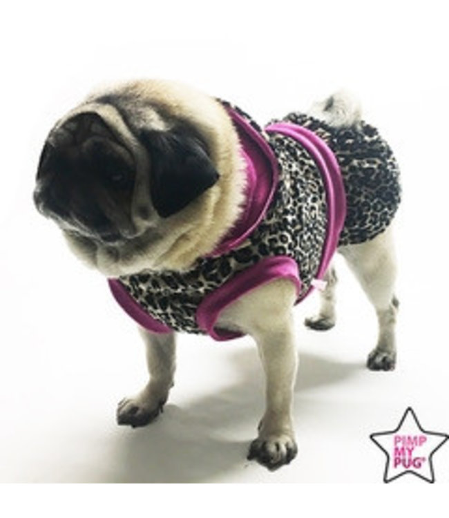 Pimp My Pug Leopard Jurk Roze