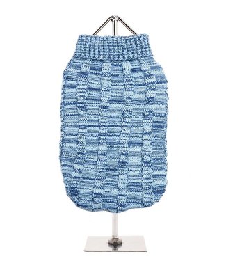 Urban Pup Urban Pup Blue Waffle Textured Knitted Sweater