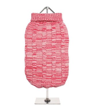 Urban Pup Urban Pup Pink Waffle Textured Knitted Sweater