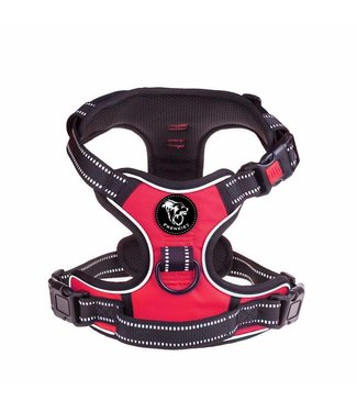 Frenkiez Frenkiez reflective no pull lockable dog Y harness red ( XS )