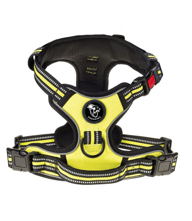 Frenkiez Frenkiez reflective no pull dog Y harness yellow/green ( XS . S & XL )