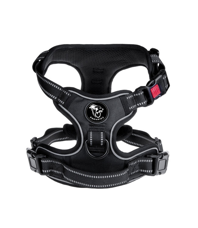 Frenkiez Frenkiez reflective Y tuig dog harness black ( X-SMALL )